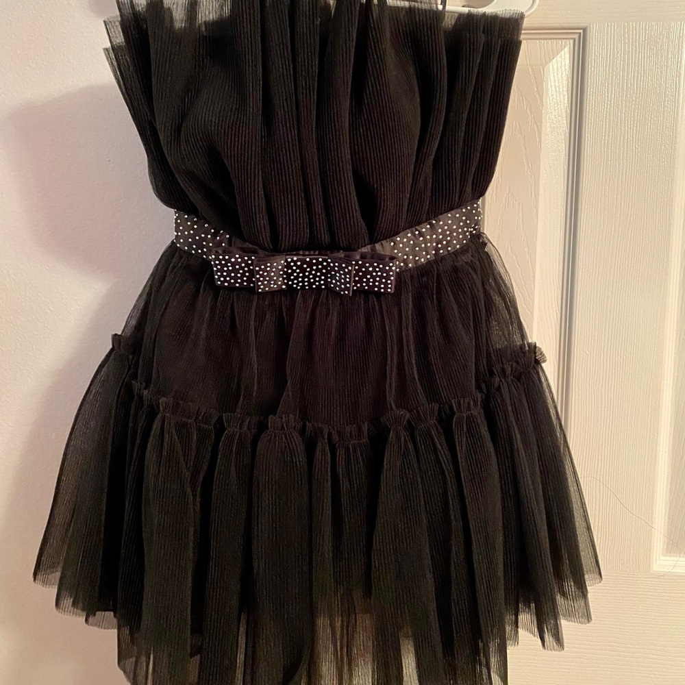 Strapless Black Cocktail Dress